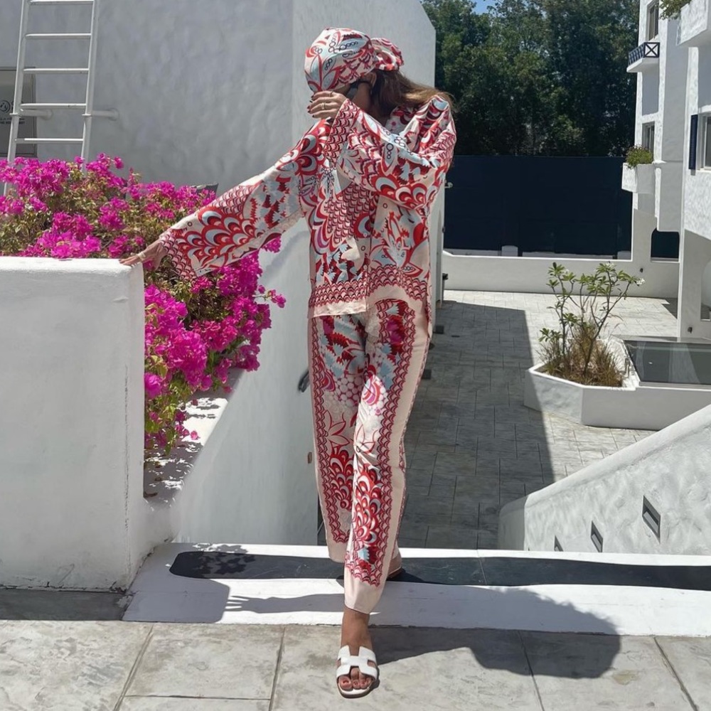 LAST ONE NWT Zara Flowy Patchwork Pants - Picture 17 of 17